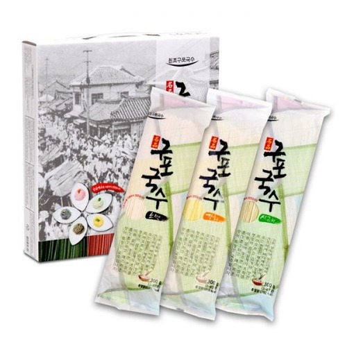 구포국수 삼색3p(소면300g+강황300g+시금치300g)