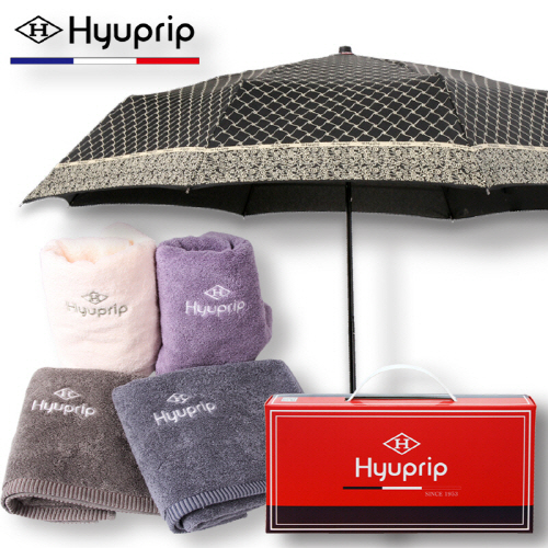 협립 3단 커넥션수동우산+호텔코마타월 (170g) 1P 세트