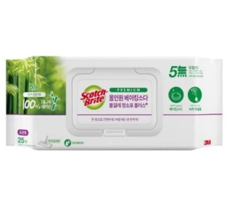 3M 스카치브라이트 베이킹소다 물걸레 청소포 플러스 표
